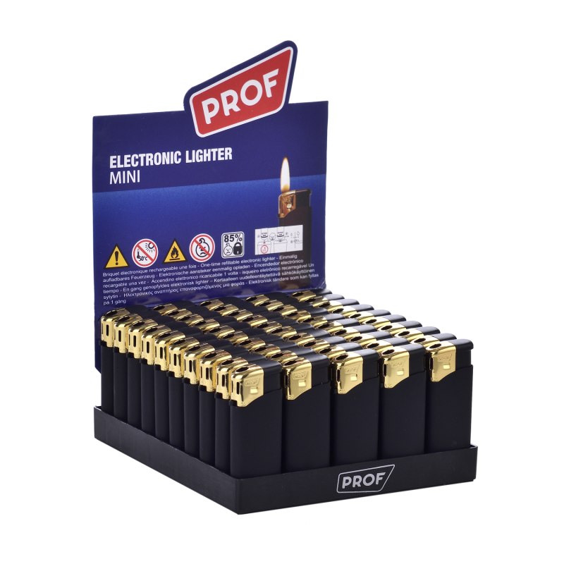 Briquet mini noir doré -...