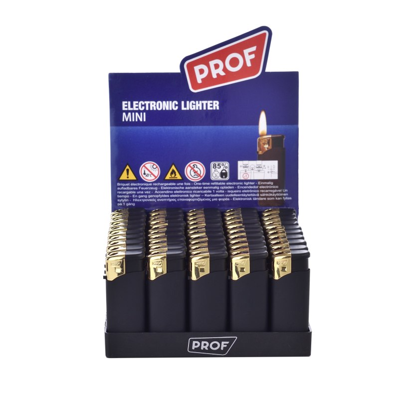 Briquet mini noir doré -...