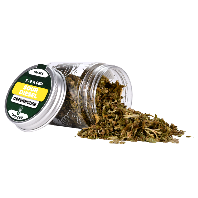 Trim CBD en pot - Sour Diesel