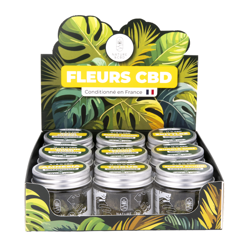 Présentoir - Fleurs CBD en...