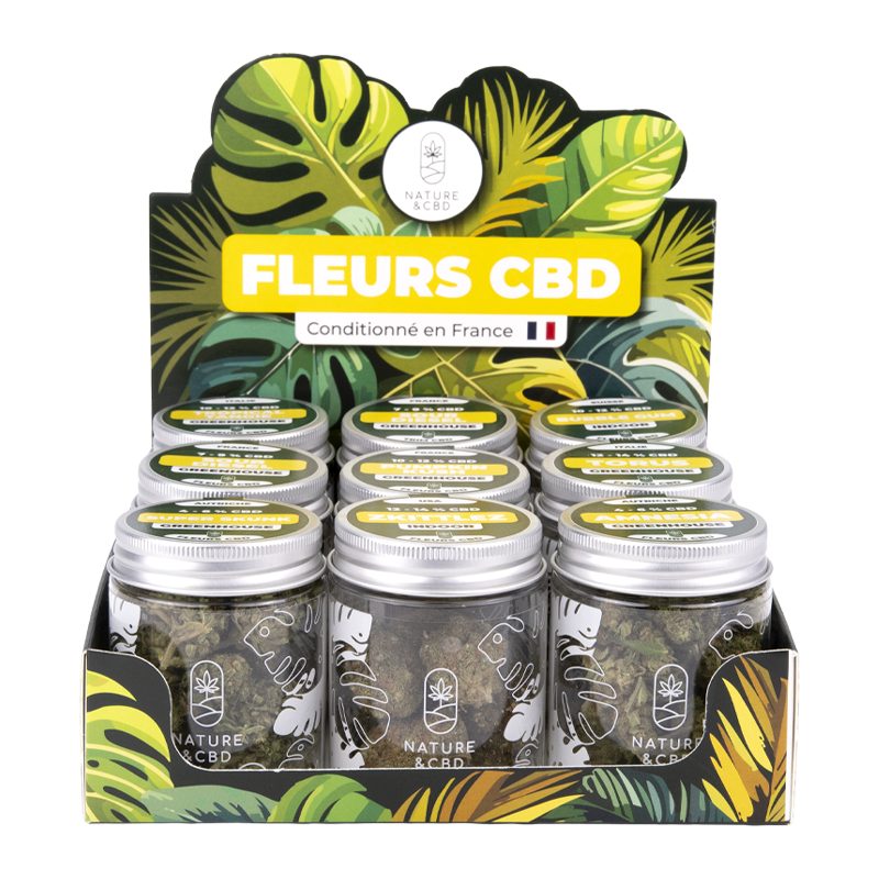 Présentoir - Fleurs CBD en...