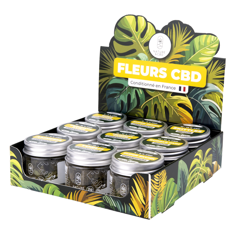 Présentoir - Fleurs CBD en...