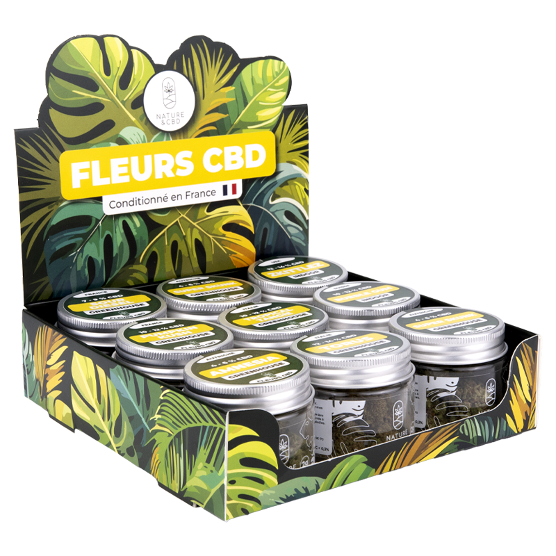 Présentoir - Fleurs CBD en...