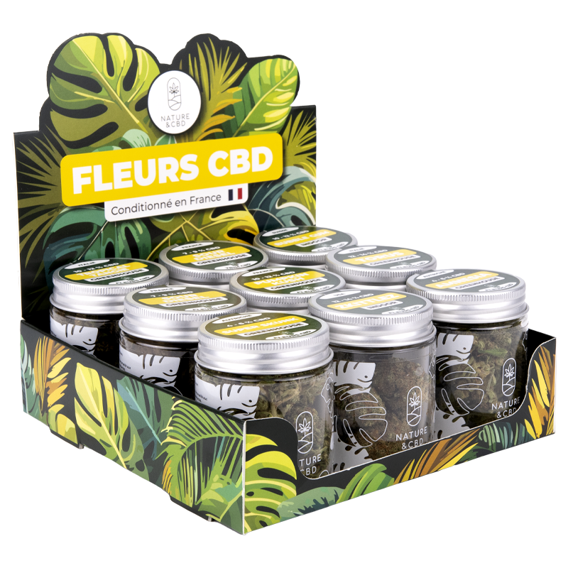 Présentoir - Fleurs CBD en...