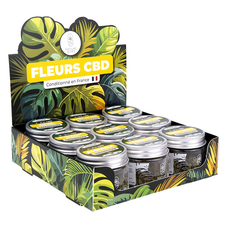 Présentoir - Fleurs CBD en...