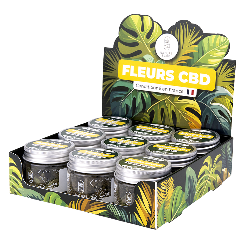 Présentoir - Fleurs CBD en...