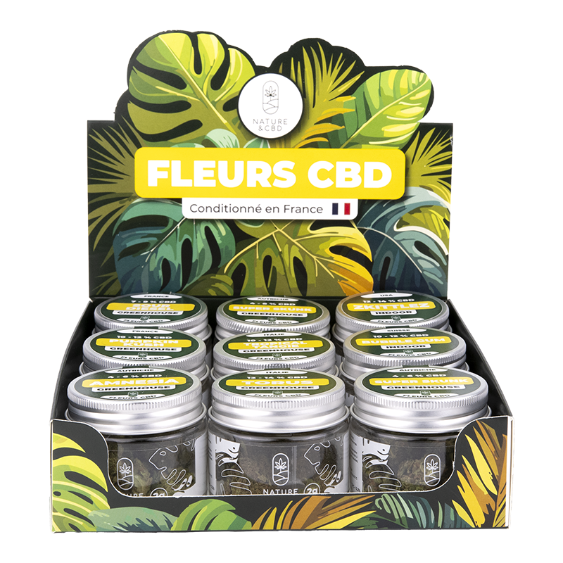 Présentoir - Fleurs CBD en...