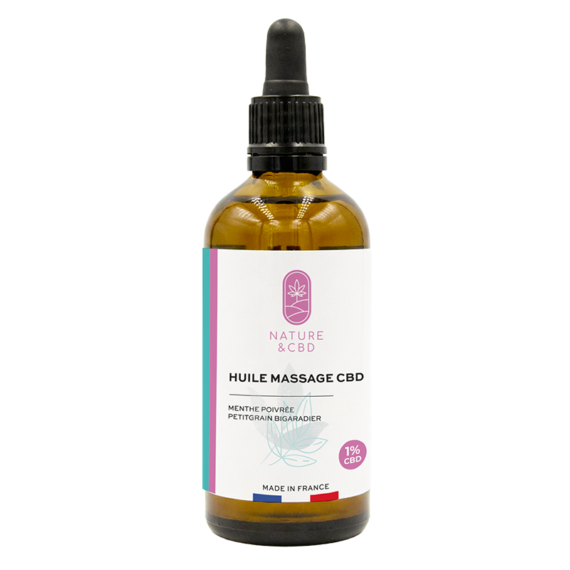 Huile de massage CBD 1%